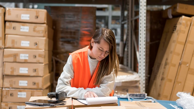 warehouse worker confused