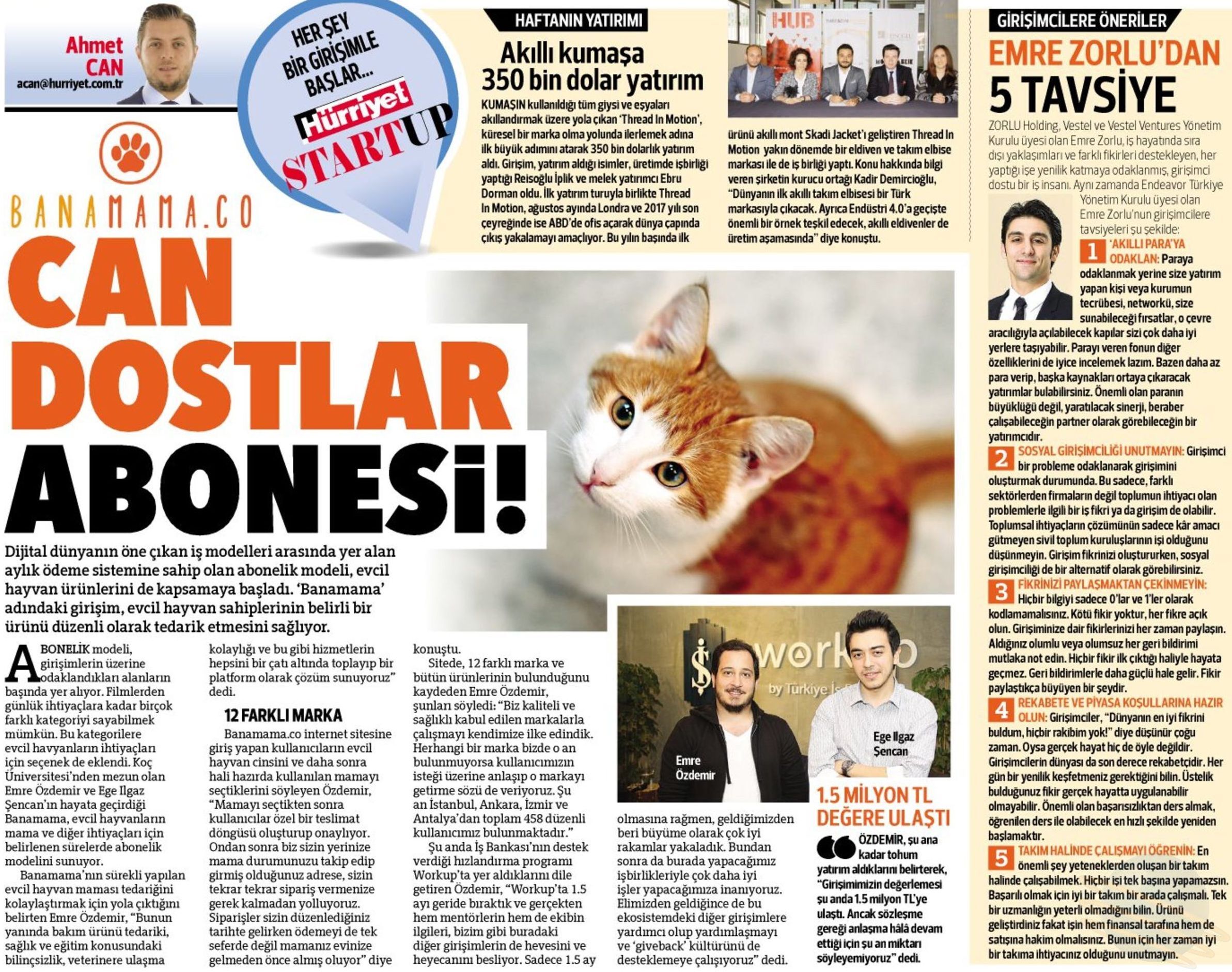 Hürriyet, 2017 — archived press clipping about Thread In Motion