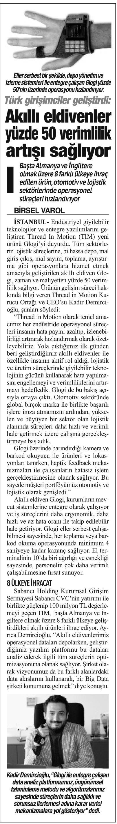 Bizim Anadolu, 2021 — archived press clipping about Thread In Motion